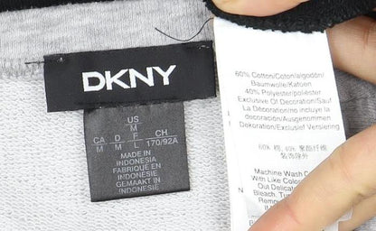 DKNY Women's Grey Colourblock T-Shirt Dress M