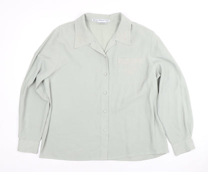 Eastex Women's Grey Long Sleeve Button-Up Shirt