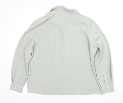 Eastex Women's Grey Long Sleeve Button-Up Shirt
