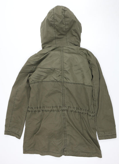Womens UK Size S EDC Green Parka Coat
