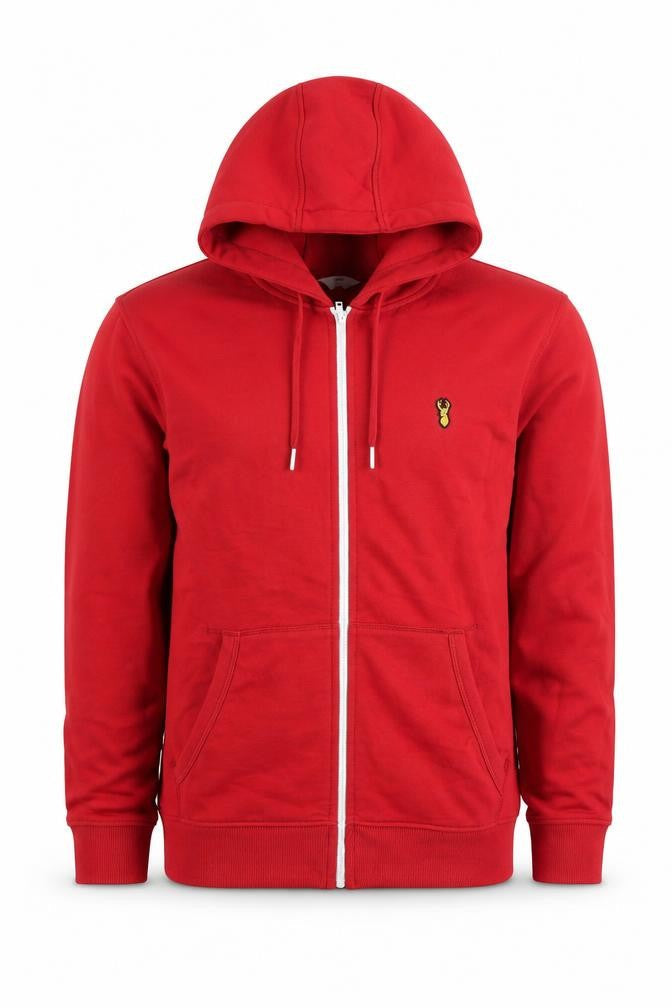 Mens UK Size M NEXT Red Full Zip Hoodie