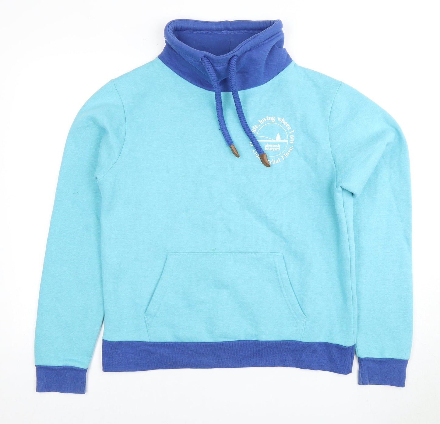 Stonewashed Men's Blue Pullover Sweatshirt M