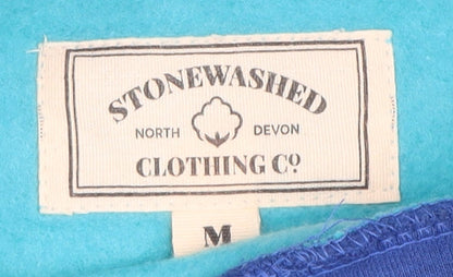 Stonewashed Men's Blue Pullover Sweatshirt M