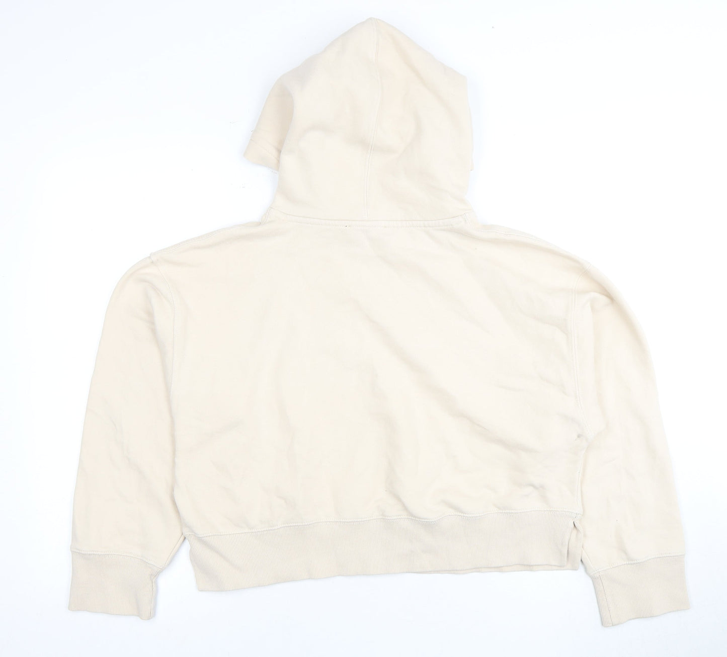 Zara Women's Ivory Pullover Hoodie M