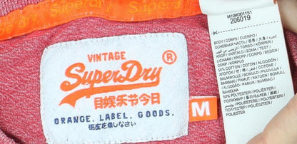 Superdry Men's Red Jersey T-Shirt M Logo Short Sleeve