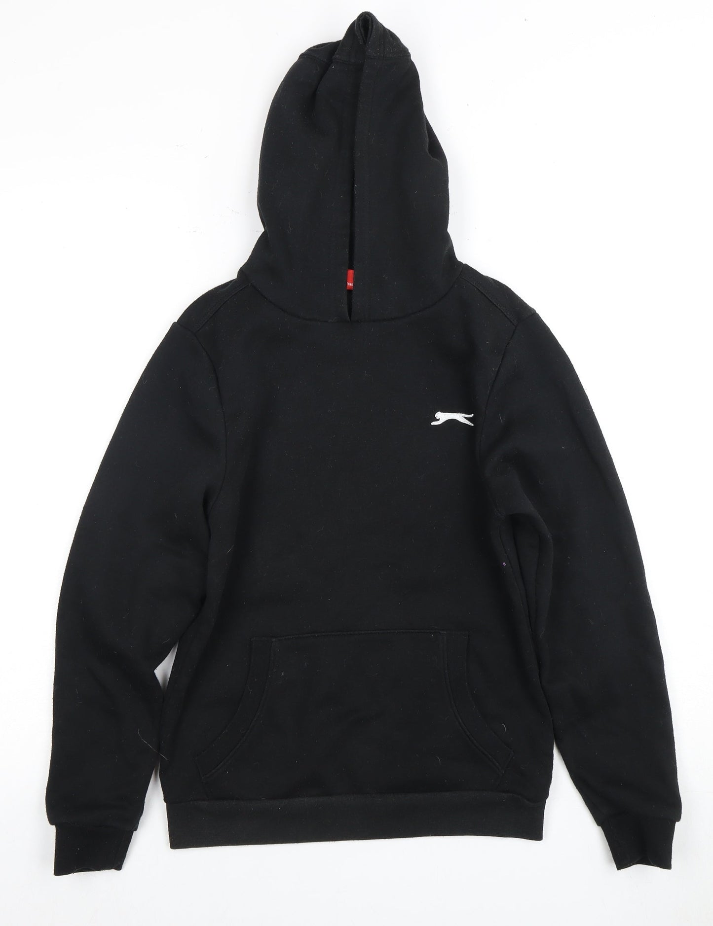 Slazenger Boys Black Hoodie, Logo Accent, 13 Years