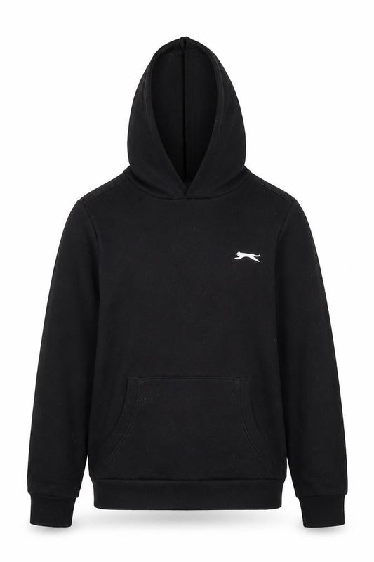 Slazenger Boys Black Hoodie, Logo Accent, 13 Years