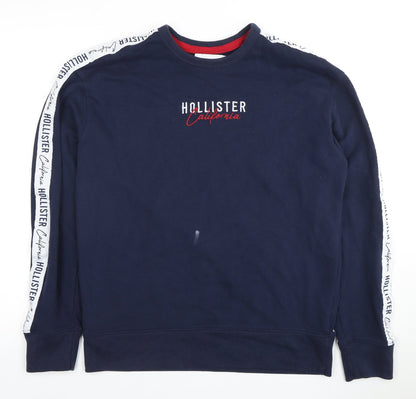 Mens UK Size M Hollister Blue Pullover Sweatshirt