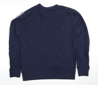 Mens UK Size M Hollister Blue Pullover Sweatshirt