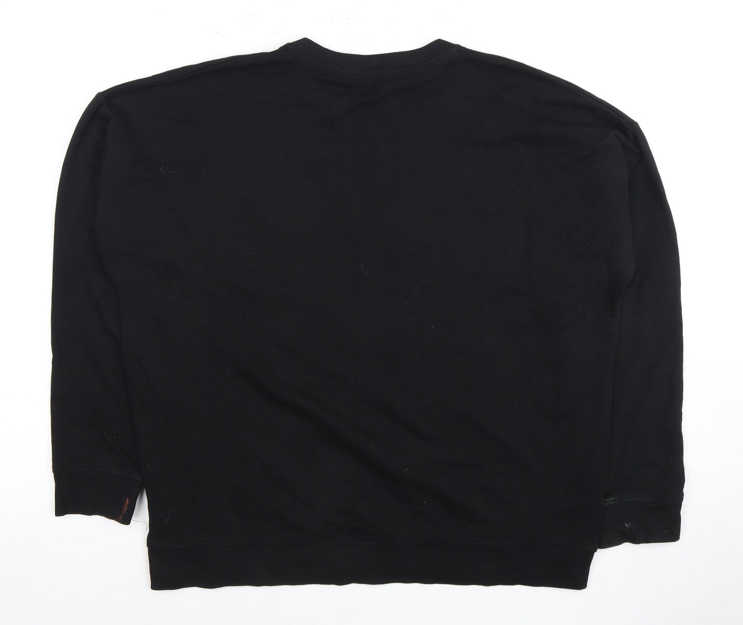 New Look Women's Black Floral Embroidered T-Shirt Size 10