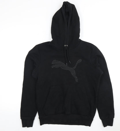 Mens UK Size M PUMA Black Pullover Hoodie