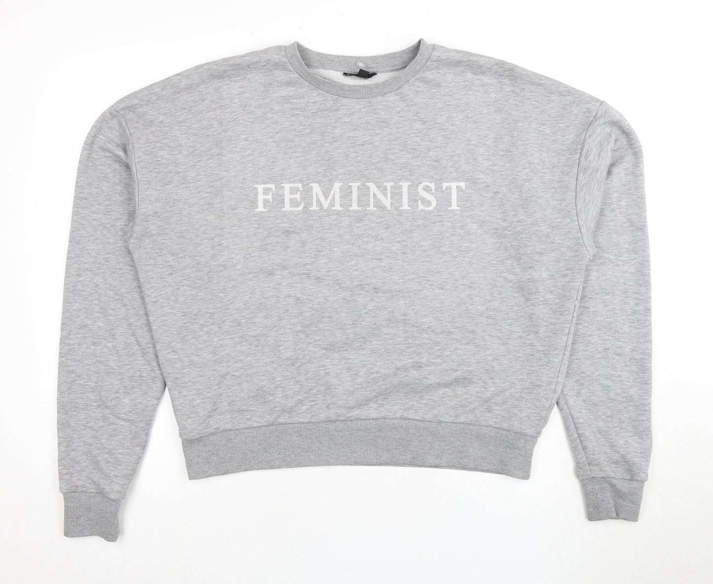 Topshop Women's Grey Pullover Sweatshirt Size 8