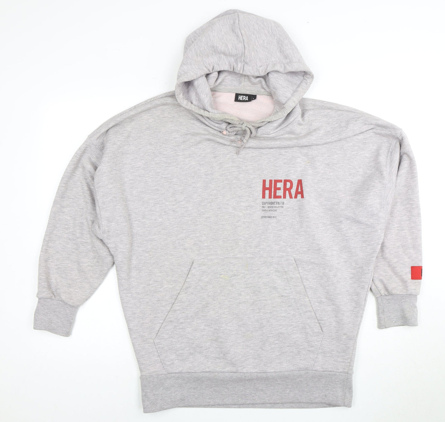 HERA Women's Grey Hoodie S - Cotton Blend Casual Style