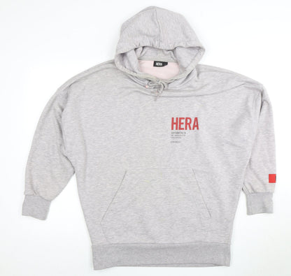 HERA Women's Grey Hoodie S - Cotton Blend Casual Style