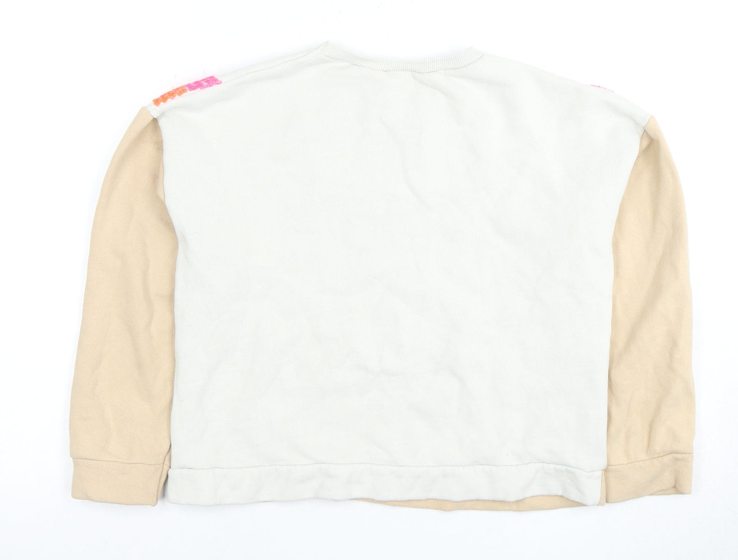 Zara Girls Beige Sequin Sweatshirt 11-12 Years Pullover