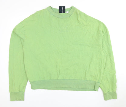 Mens UK Size M COLLUSION Green Pullover Sweatshirt