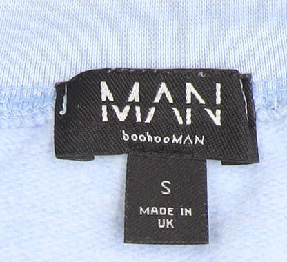 Mens UK Size S boohooMAN Blue Pullover Sweatshirt