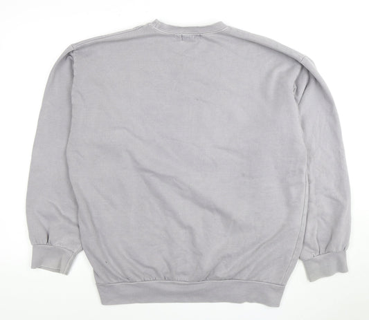 Topman Grey Men’s M Sweatshirt, Crew Neck, Logo