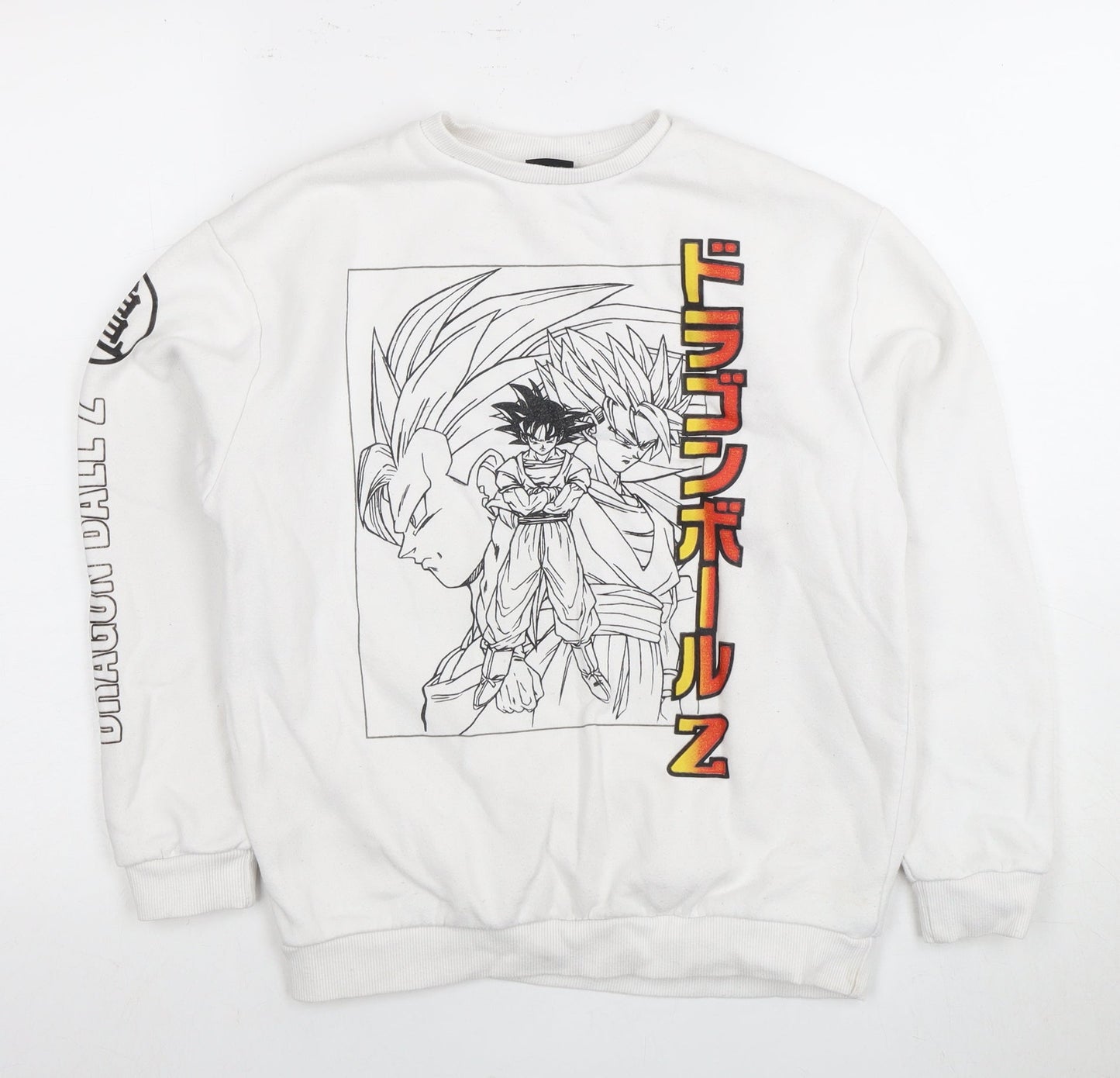 Dragon Ball Z Boys White Pullover Hoodie Size 146