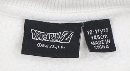 Dragon Ball Z Boys White Pullover Hoodie Size 146