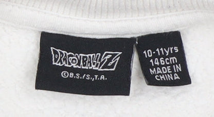 Dragon Ball Z Boys White Pullover Hoodie Size 146