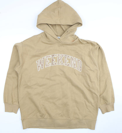 Womens UK Size M Marks and Spencer Beige Pullover Hoodie