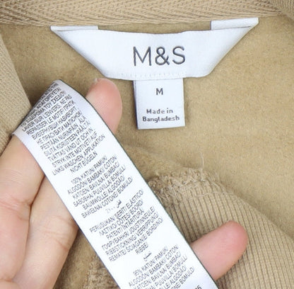 Womens UK Size M Marks and Spencer Beige Pullover Hoodie