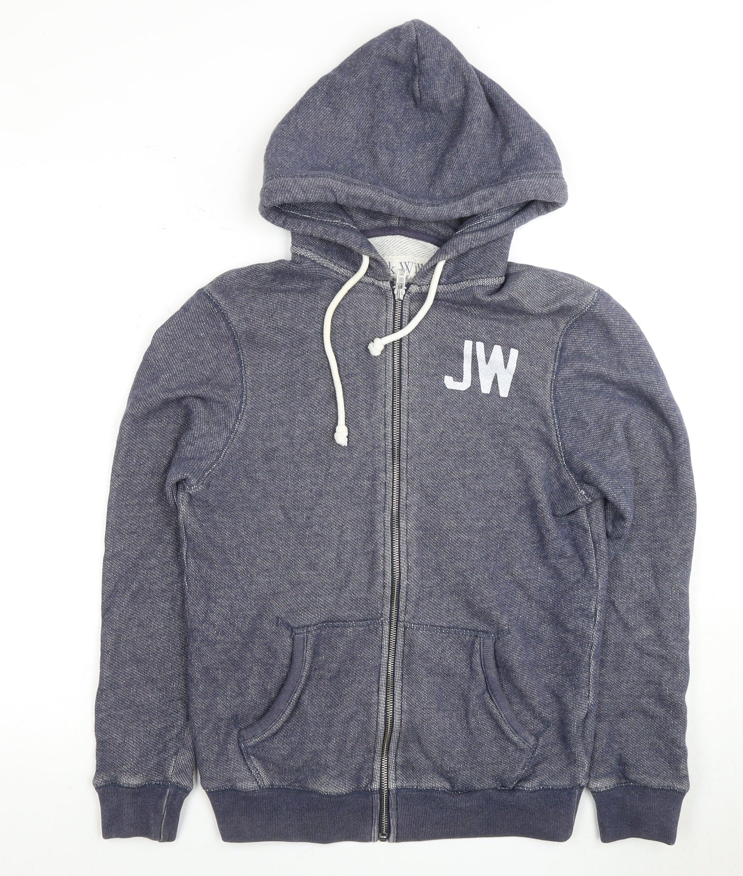 Mens UK Size XS Jack Wills Blue Full Zip Hoodie
