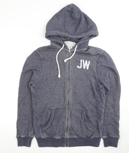 Mens UK Size XS Jack Wills Blue Full Zip Hoodie