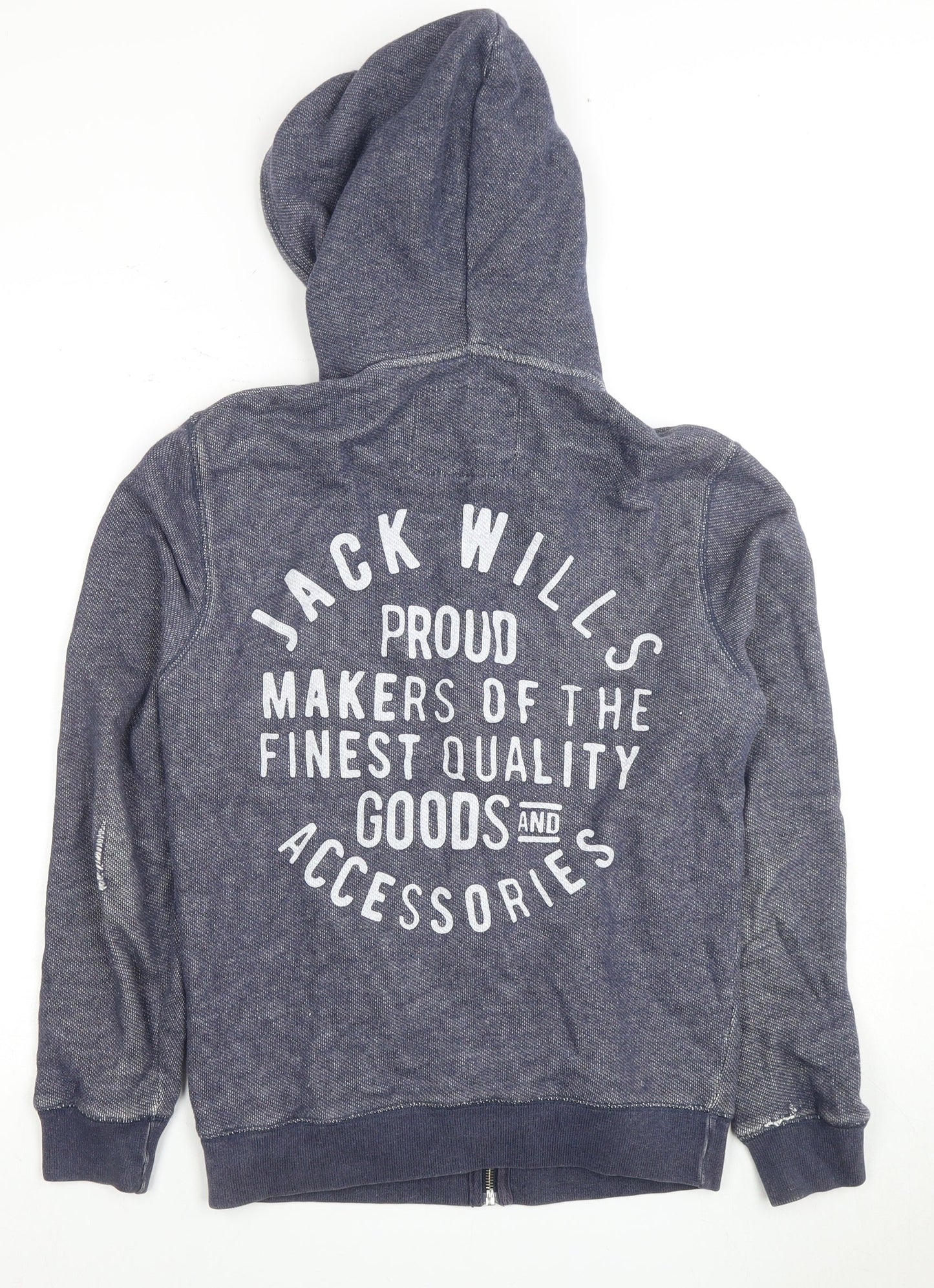 Mens UK Size XS Jack Wills Blue Full Zip Hoodie