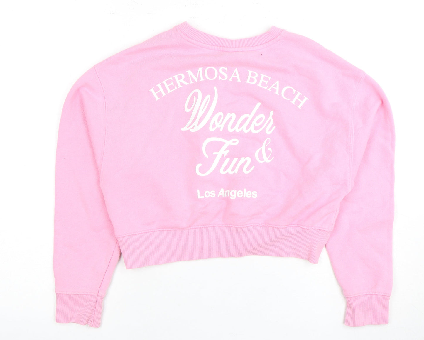 Zara Girls Pink Pullover Sweatshirt 11-12 Years Graphic Print