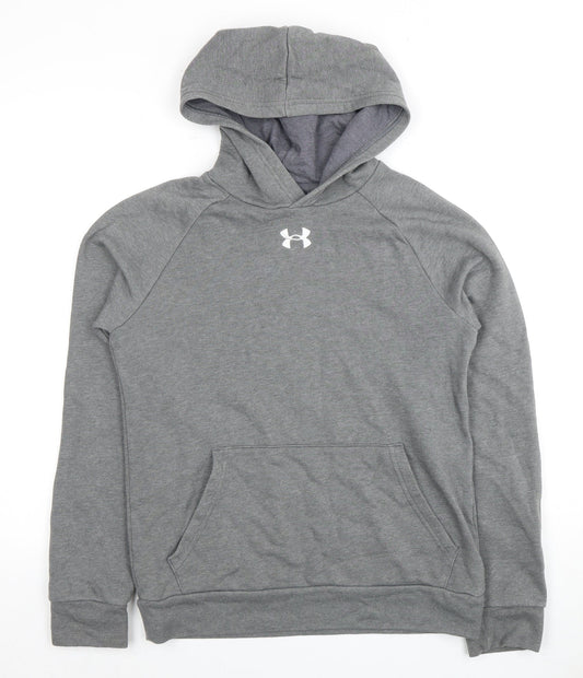 Under Armour Men's Grey Pullover Hoodie - Large