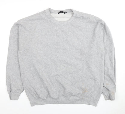 Prettylittlething Grey Unisex Sweatshirt Size 18