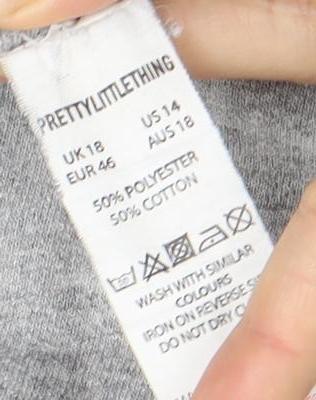 Prettylittlething Grey Unisex Sweatshirt Size 18