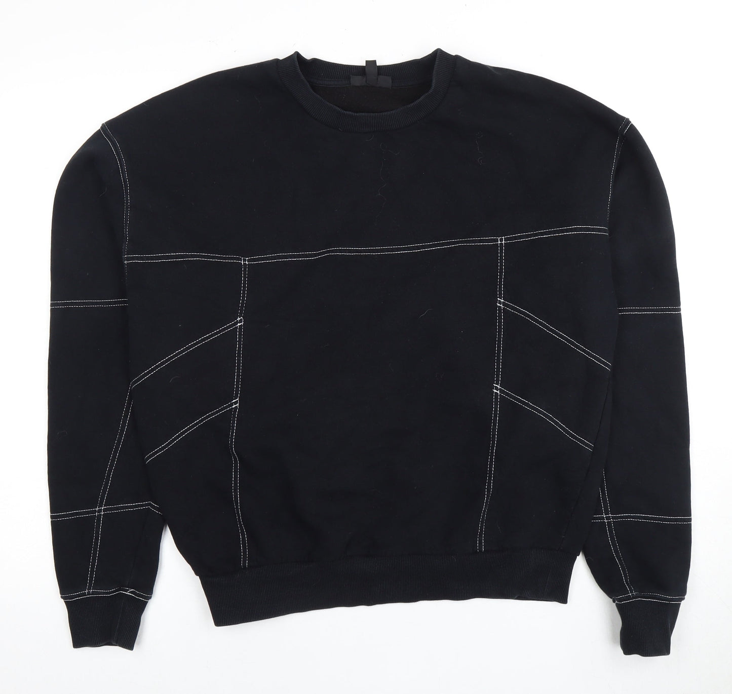 Topshop Women's Black Sweatshirt, Size UK 8, Casual Wear