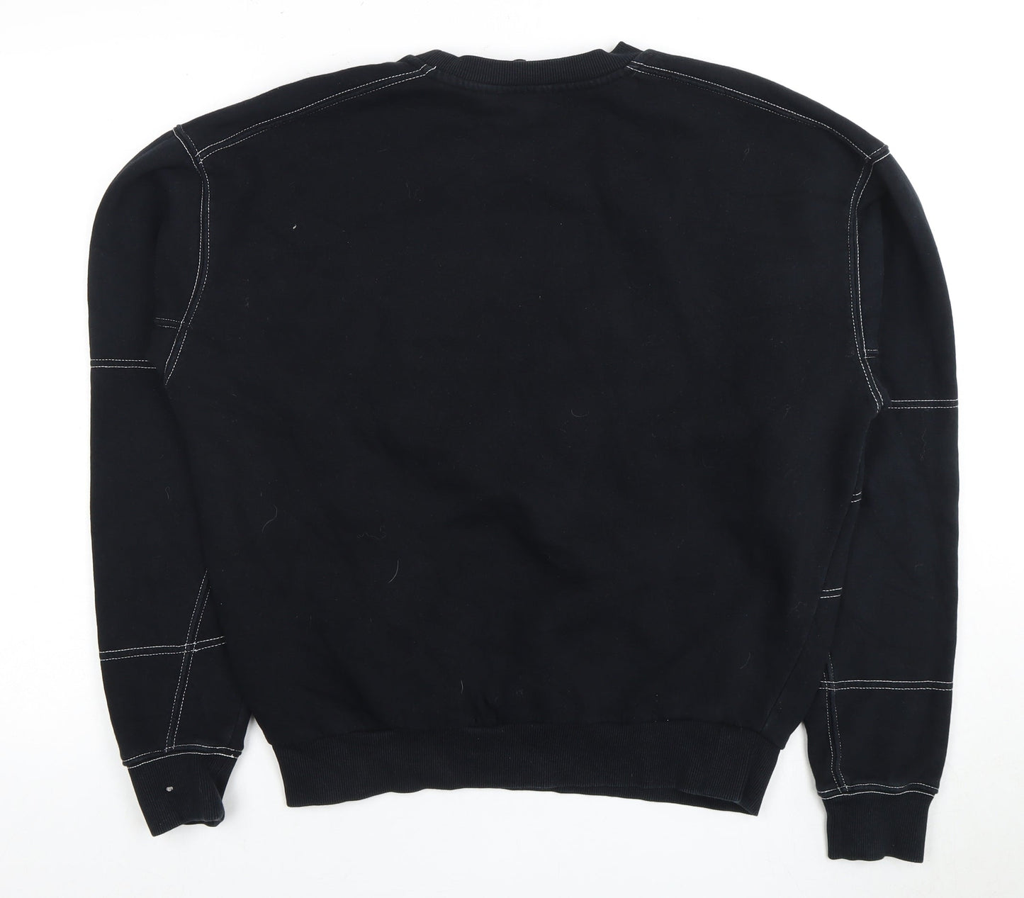 Topshop Women's Black Sweatshirt, Size UK 8, Casual Wear