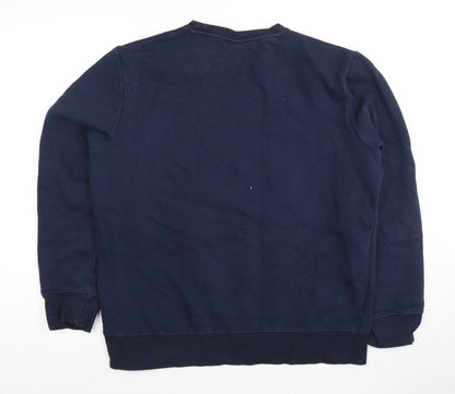 H&M Women's Blue Floral Sweatshirt, Medium, Pullover