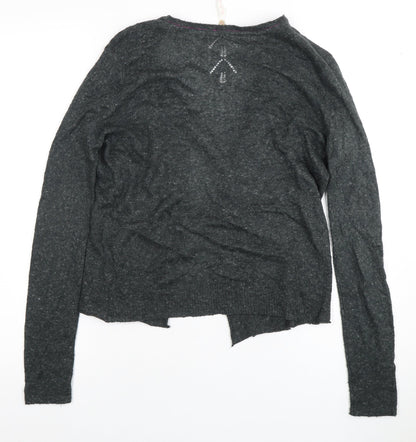 Womens UK Size 8 No Data Grey Cardigan Jumper