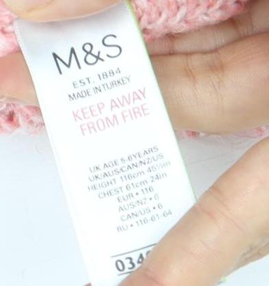 Marks and Spencer Girls Multicoloured Pullover Jumper - Size 6