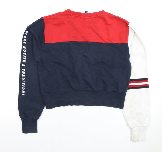 Ellesse Women's Red Blue White Pullover Sweatshirt