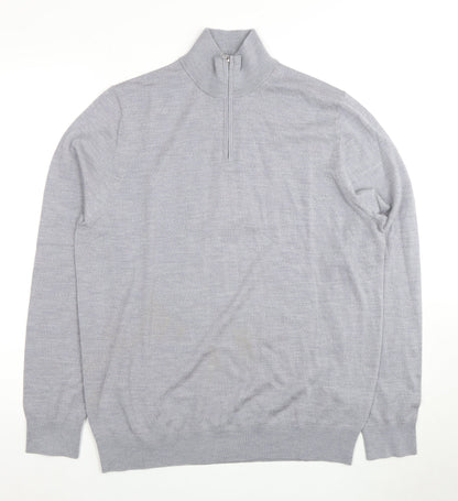 Marks and Spencer Men’s Grey Wool Pullover Jumper L