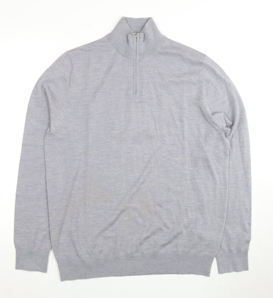 Marks and Spencer Men’s Grey Wool Pullover Jumper L