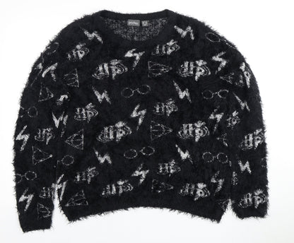 Harry Potter Women’s Black Pullover Jumper, S, Winter