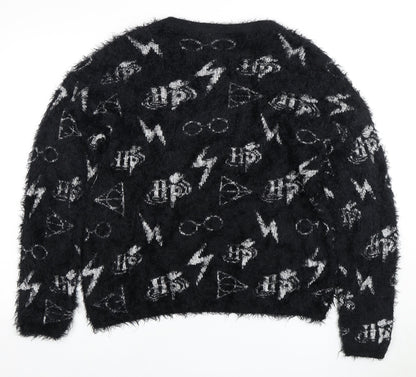 Harry Potter Women’s Black Pullover Jumper, S, Winter