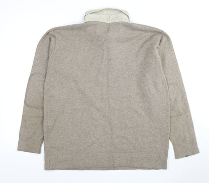 Marks and Spencer Beige Men's L Collared Pullover