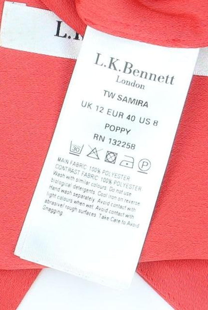 Womens UK Size 12 L.K. Bennett Red Tunic Blouse