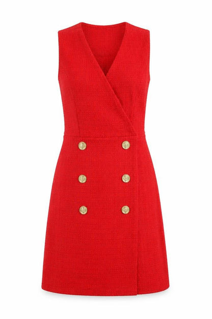 Select Women's Red Short Wrap Dress Size 12