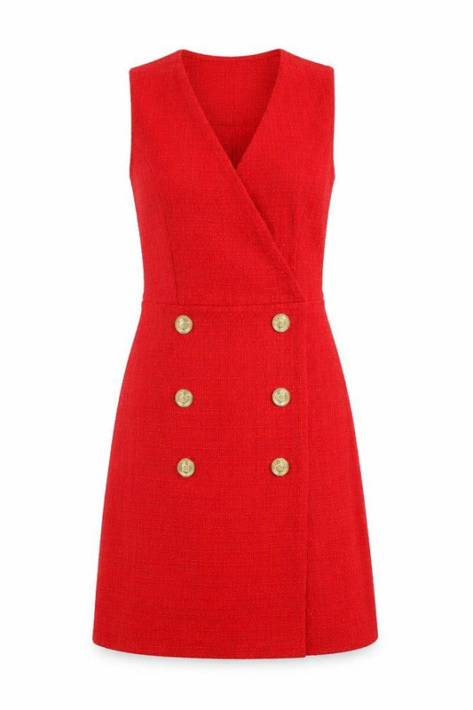 Select Women's Red Short Wrap Dress Size 12
