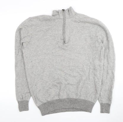 Hart Schaffner Marx XL Grey Full Zip Men's Jumper