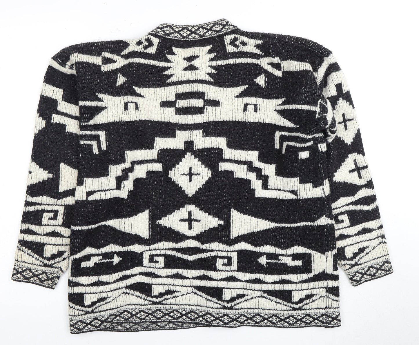 Midnight Blues Women's Black Cardigan Aztec S